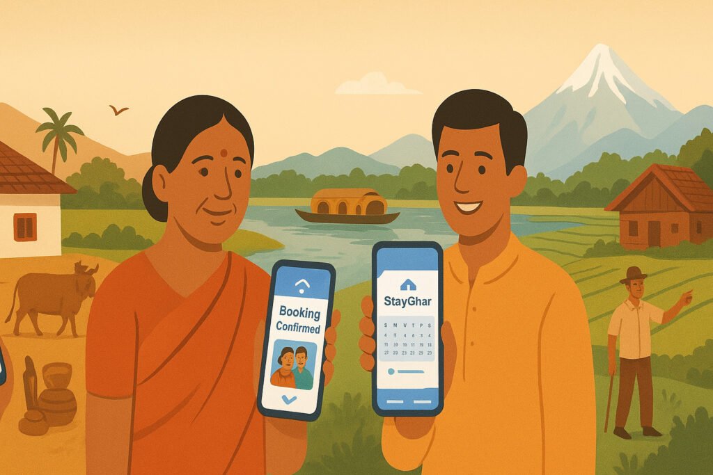Homestay owner using best room booking management app - StayGhar